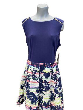 Madison Leigh Navy and Colorful Size 16